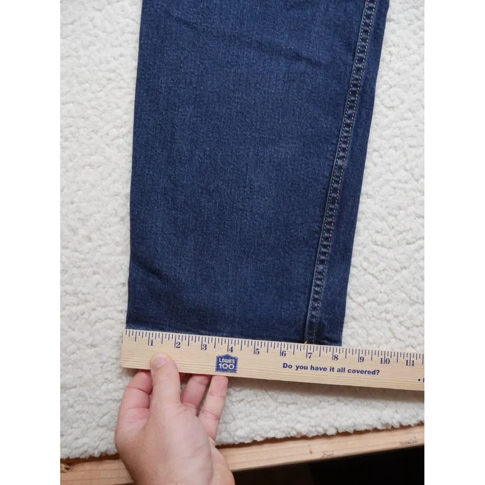 Levis 505 Jeans Mens Sz 38x32 Regular Fit‎ Straight Leg Dark Blue Denim